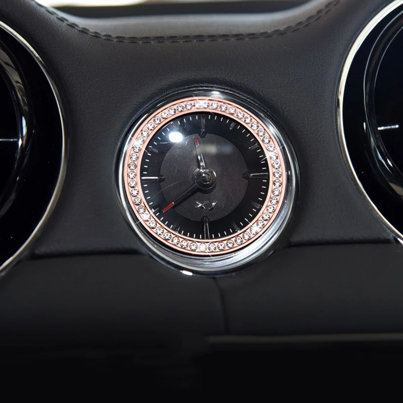 Автомобильный интерьер Управление часы стикер для Jaguar XJ XJL Алмазный Декор
