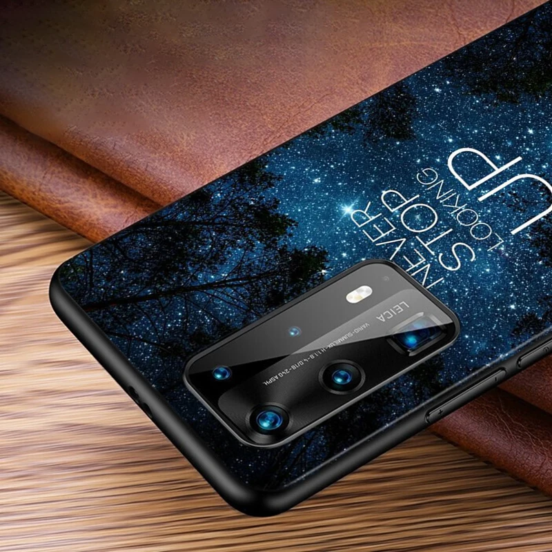 silicone black cover mountain sea beach travel for huawei p40 p30 p20 pro p10 p9 p8 lite e plus 2019 2017 phone case coque free global shipping