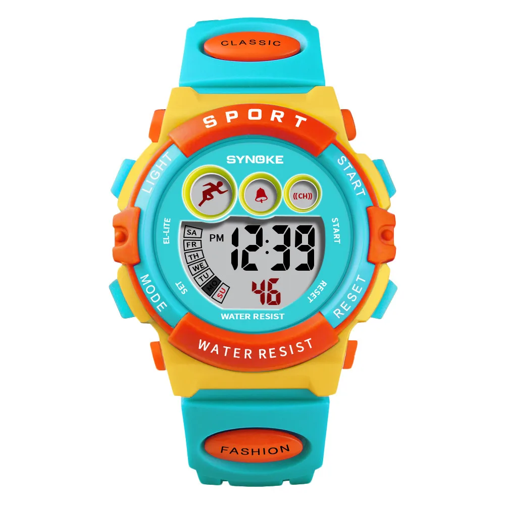 New Upgrade Girls Boys Watch Waterproof 50M SYNOKE Brand Children's Electronic Watches Color Luminous Dial Fashion Sports Alarm |