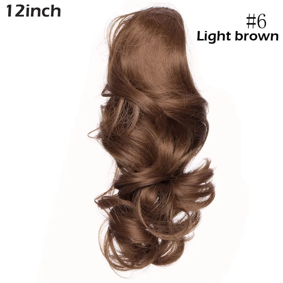 light brown S-noilite, 12-26 дюймов, заколка-коготь, конский хвост, наращивание волос, синтетический конский хвост, enxtension, волосы для женщин, конский хвост, шиньон - Цвет: light brown