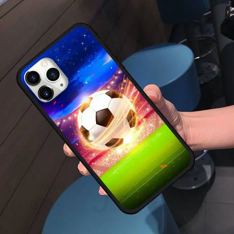 

Fire Football Soccer Ball Phone Case for iPhone 11 12 pro XS MAX 8 7 6 6S Plus X 5S SE 2020 XR shell cover funda