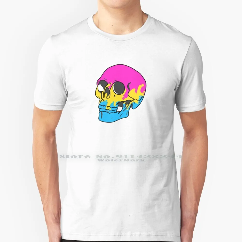 Футболка pansex Pride Skull 100% из чистого хлопка креативный трендовый винтажный крутой