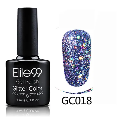 GC018 Elite99 гибридные Лаки гель лак для ногтей набор Гель-лак с блестками Живопись ногтей искусство поли УФ гель лак Топ базовый праймер для маникюра - Color: GC018
