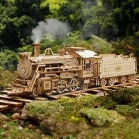 diy train model 3d wooden puzzle toy assembly locomotive model building kits kids birthday gift wooden puzzle jigsaw handmade