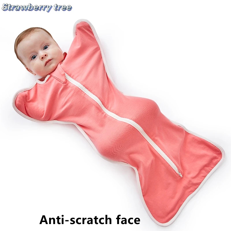 

Newborn Solid Color Zipper Baby Sleeping Bag Envelope Diaper Cocoon for Baby Autumn Cotton Receiving Blankets Babies 0-6 Months