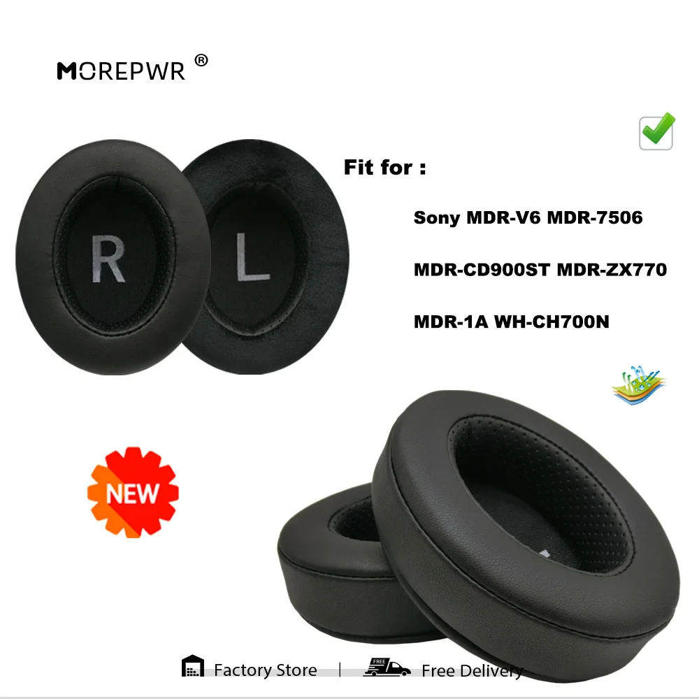 

New Upgrade Replacement Ear Pads for Sony MDR V6 7506 CD900ST ZX770 1A WH-CH700N Headset Parts Leather Cushion Velvet Earmuff