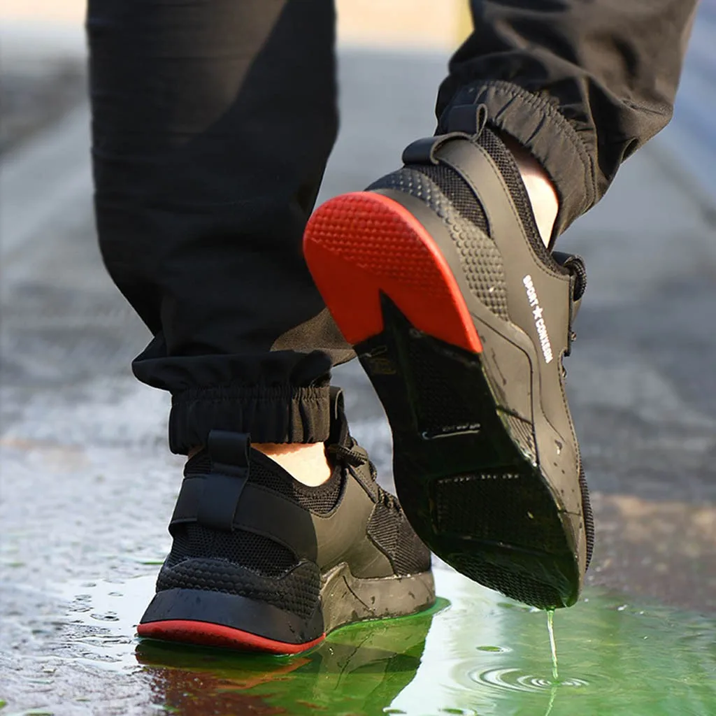 

SAGACE Casual Shoes Men 2019 Steel Toe Trainers Safety Work Shoes Women Breathable Sneakers Work Shoes Sewing sneakers homens
