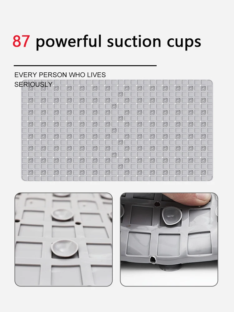 38x70cm premium non slip shower bathtub mat strong grip with 87 suction cups and 90 drain holes bathroom mat for kid and adult free global shipping