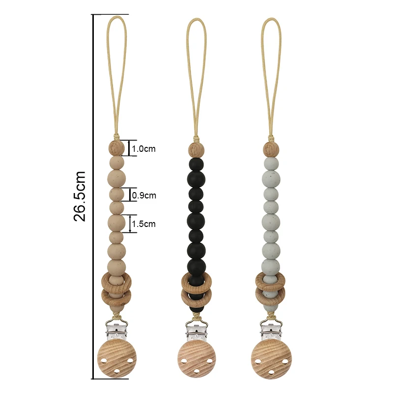 

Eco-friendly Silicone Soother Weaning Tableware Style Flexible Relief Teething Pain Pacifier Chain Clip