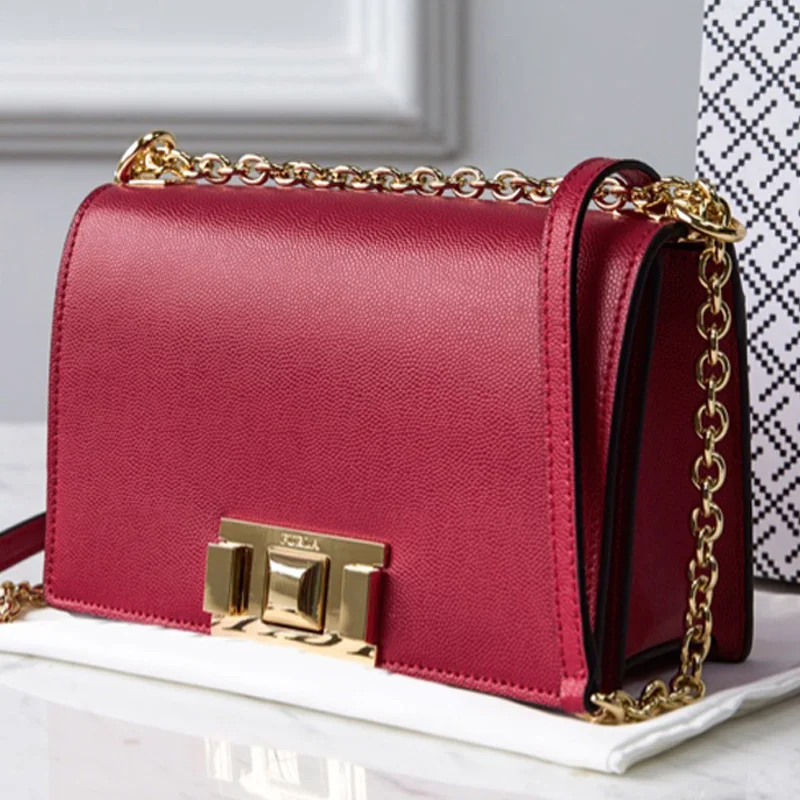 

2020 latest luxury brand classic female bag leather flap bag one shoulder diagonal chain across the envelope bag