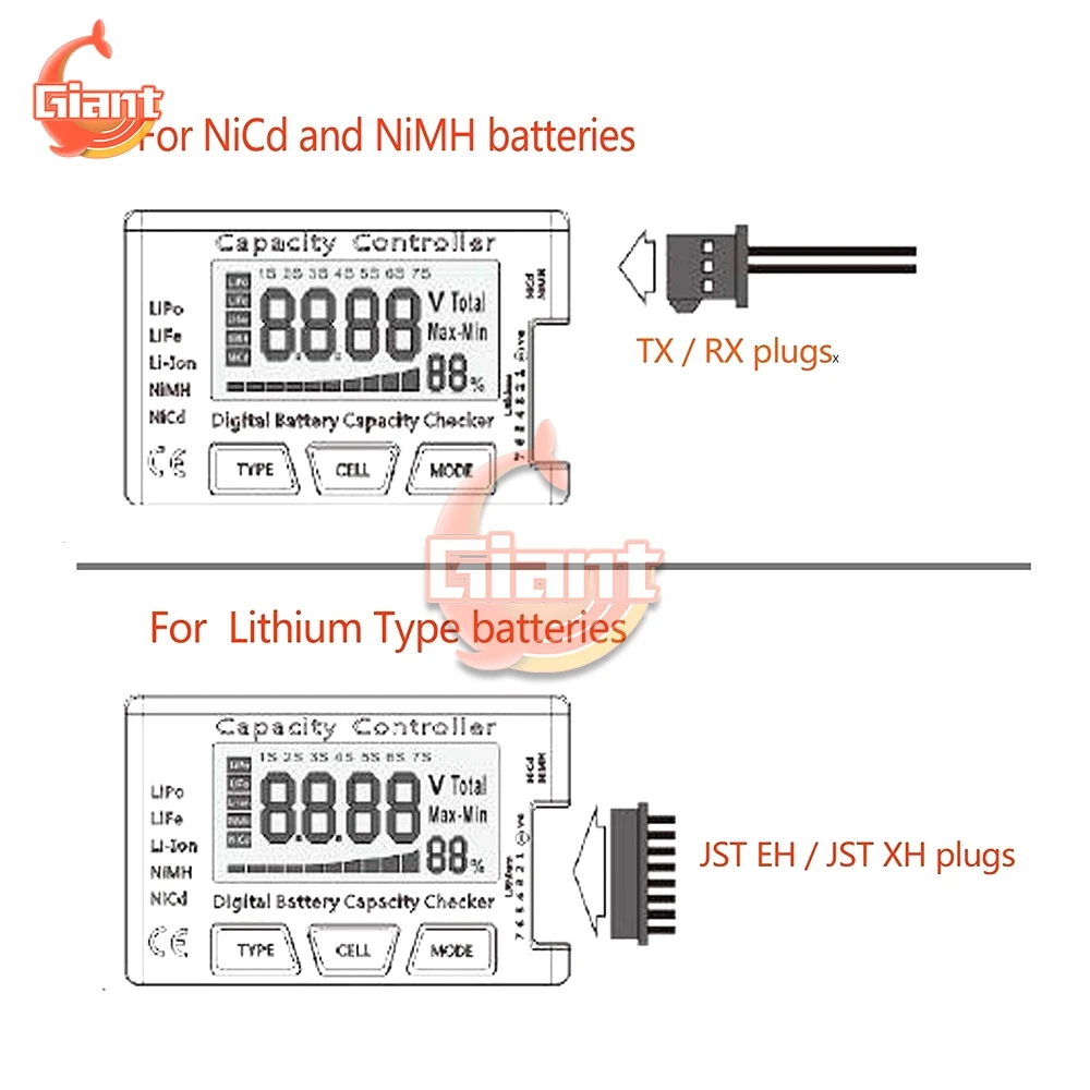 Для детей возрастом от 1 до 7S 7-бит Цифровой Батарея Ёмкость тестер Напряжение