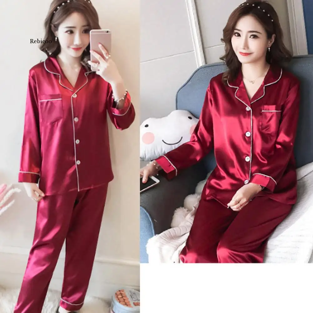 Пижама женская с длинным рукавом повседневная одежда для сна кардиган на