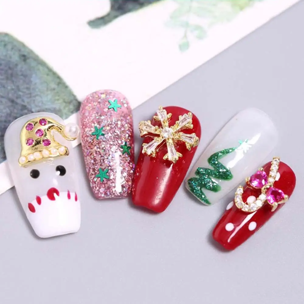 Рождественская тема Стразы для ногтей супер вспышка Циркон снежинка Санта Клаус