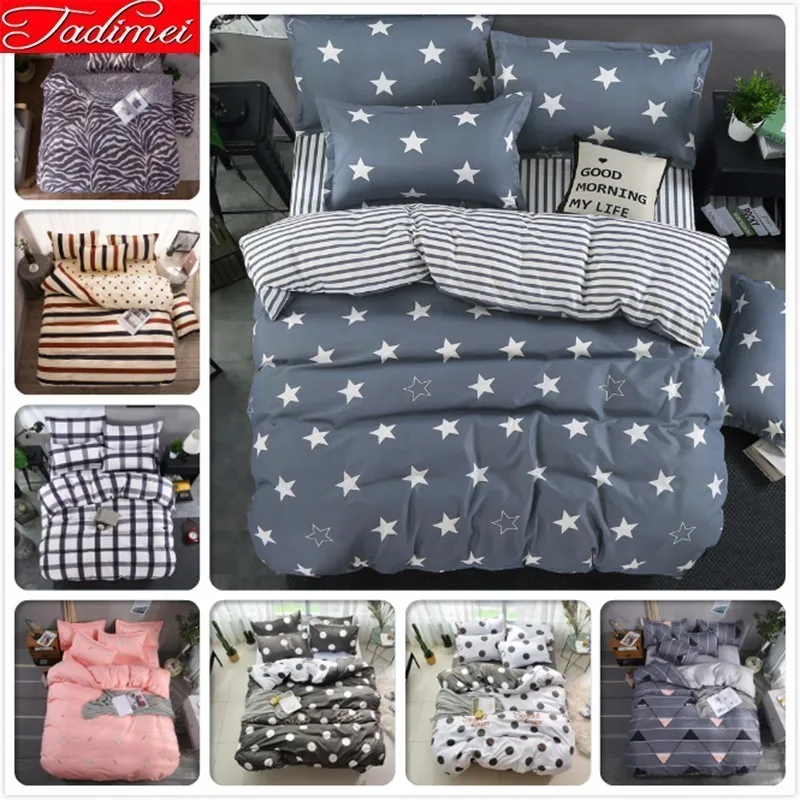 Серое одеяло со звездами набор постельного белья для взрослых пара детей Мягкое