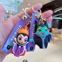 disney wicked witch keychains movies sleeping curse epoxy doll keyring pendant couple bag car accessories key chain gift
