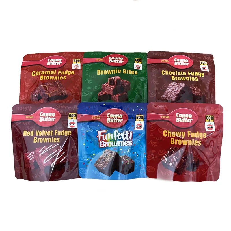 Bolsas con cremallera de 6 dise&ntilde;os, Canna, mantequilla, Mylar, embalaje (sin comida)-0
