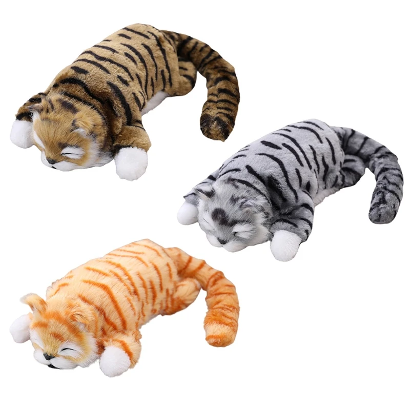 

Мягкий плюшевый Кот со звуком, имитация животного, кукла, игрушка для детей, подарок на день рождения, украшение для дома