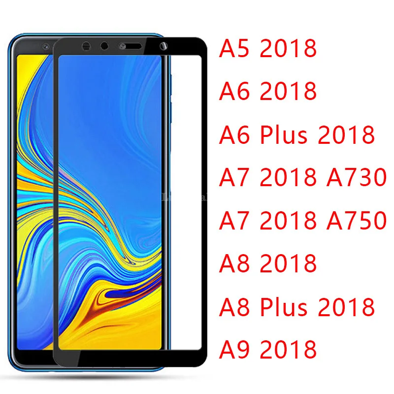 Защитное стекло для Samsung закаленное a5 a6 a7 a8 Plus a9 5a 7a 8a | Мобильные телефоны и