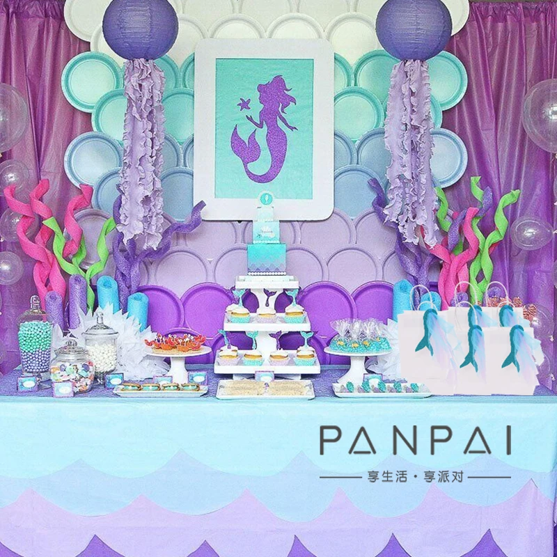 Подарочные пакеты Русалочки красивая бумага Подарочная коробка сумки украшения