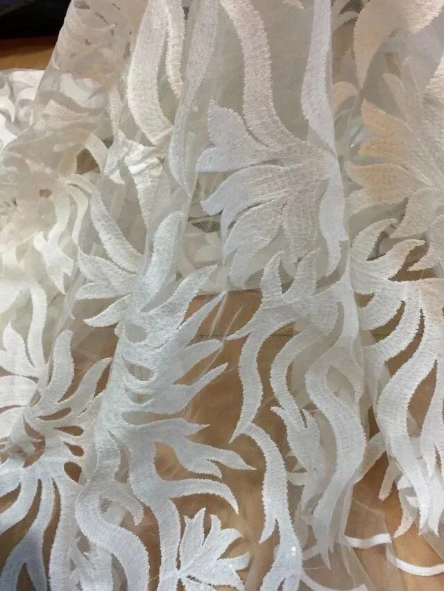 M15561 New French Nigerian Sequins Net Lace African Tulle Mesh Sequence Fabric High Quality For Wedding Dress 5yards/lot | Дом и сад