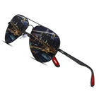 Мужские Солнцезащитные очки-авиаторы AOFLY, черные сверхлегкие солнцезащитные очки-авиаторы в металлической оправе, с поляризацией, для вождения, с защитой UV400, TR90