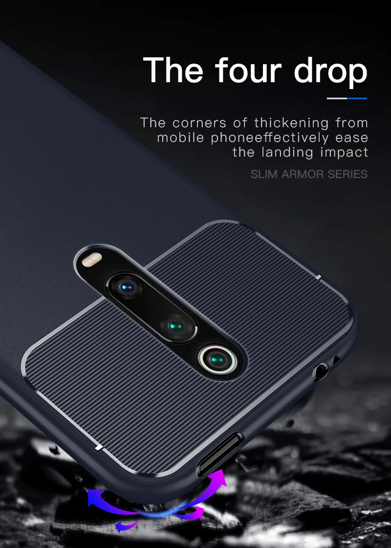 For Xiaomi 9T Pro phone case luxury armor business soft shell for Redmi 6A 7A 8A Pro GO K20 NOTE 7 8 pro can wireless charging