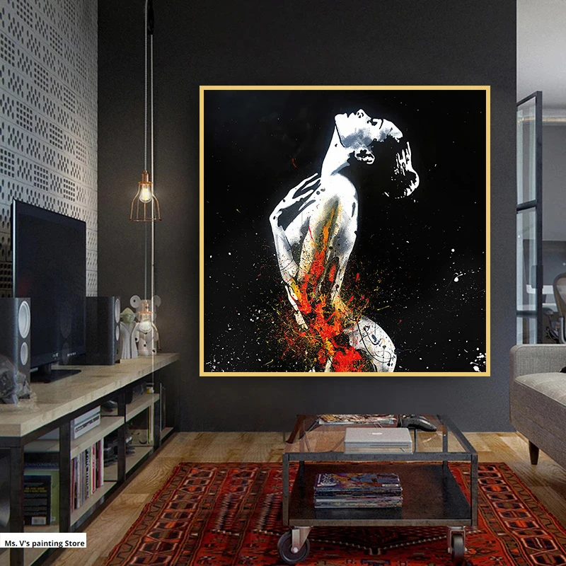 

Abstract Women Figure Posters and Prints Graffiti Wall Art Canvas Paintings Sexy Nude Girl Pictures For Living Room Home Decor