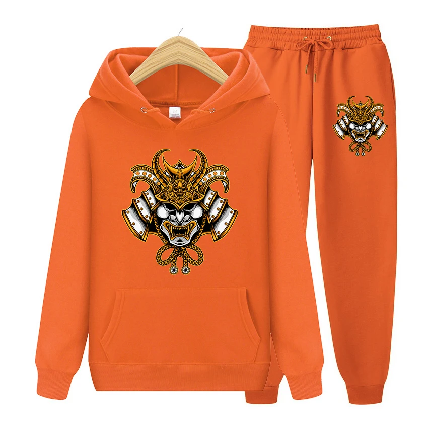 

Fashion Hoodies Tracksuit Sets Sportswear Football Sets Ghost Printing Clothes Men/Women Hoodie+Pants Girls/Boys Gift