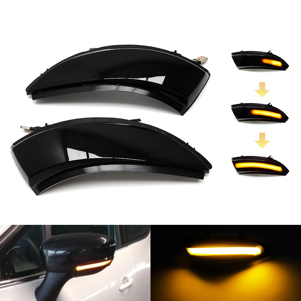 

For Renault Captur Kaptur Clio IV MK4 13-18 Zoe ZE40 Dynamic Turn Signal Light LED Side Mirror Sequential Indicator Blinker Lamp