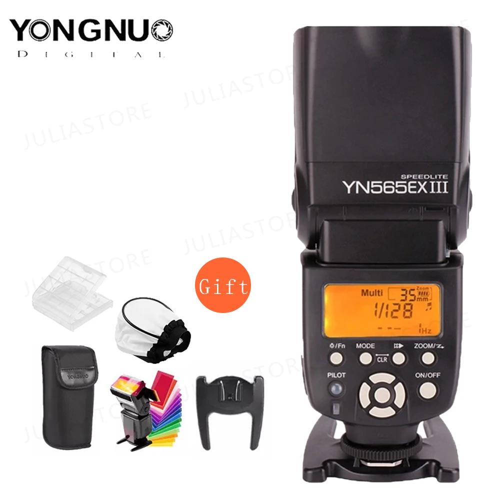 Беспроводная вспышка Yongnuo YN565EX III TTL для Canon 6D 60d 650d Nikon D7100 D3300 D7200 D5200 D7000 D750