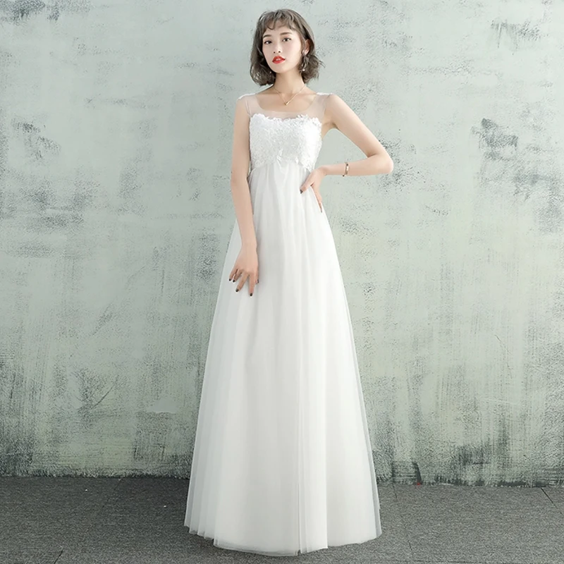 

White Floral Print Strapless Evening Dress Sleeveless Floor-Length Elegant New A-line Backless Plus Size Women Formal Gowns D717