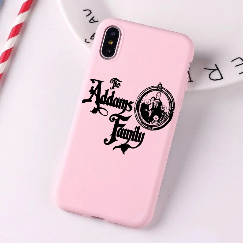 Среда Addams семейный цветной Мягкий силиконовый чехол для телефона iphone 6/6s, 6 Plus/6s Plus, 7/8, 7 Plus/8 Plus, X, XS, XR, XSMax