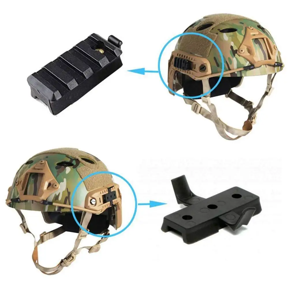 

NEW Fast Helmet Side Rail Wing-Lok Picatinny Flashlight Hunting Outdoor Helmet Adapter Mount Base Accessory Paintball Q9C3