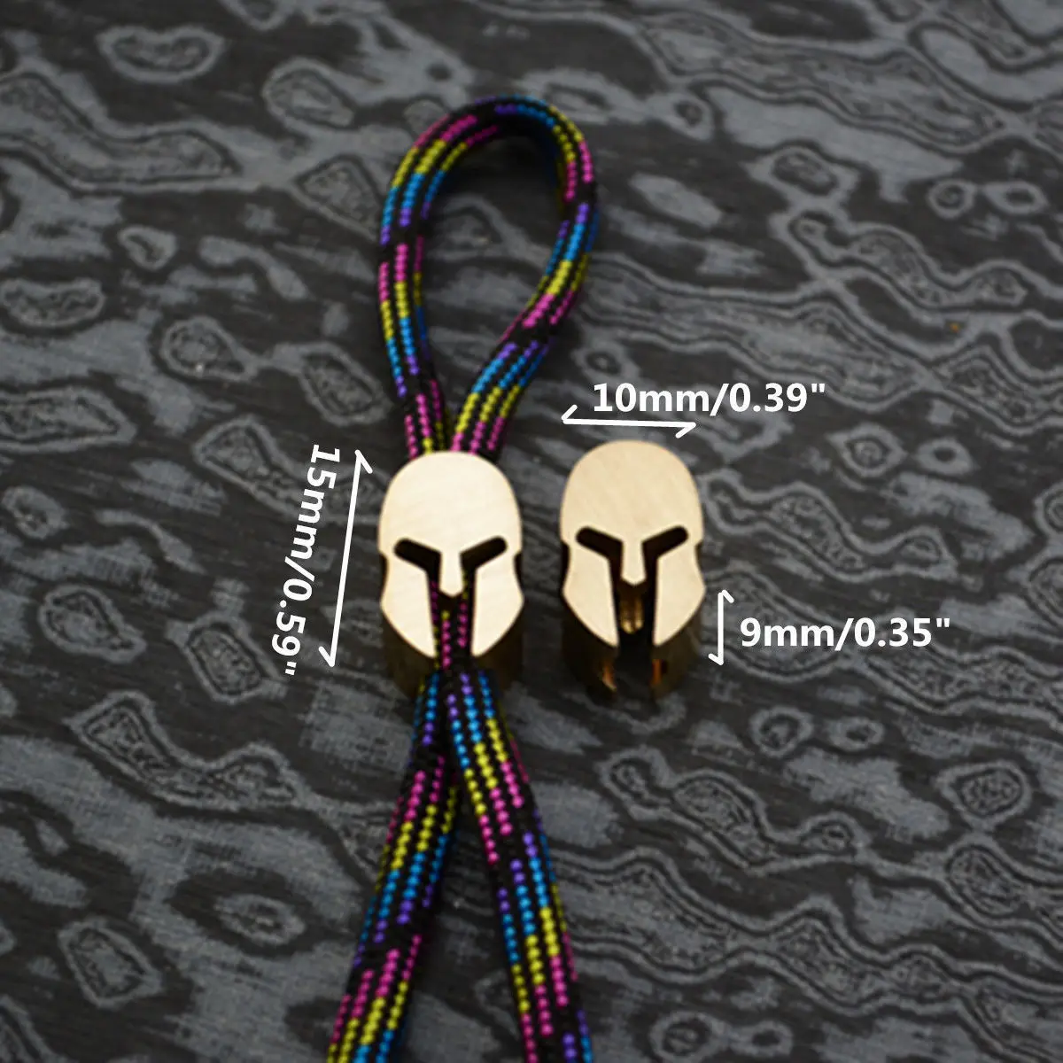 Спартанский воин Медь Латунь Золото парашютный шнур бусины металлический