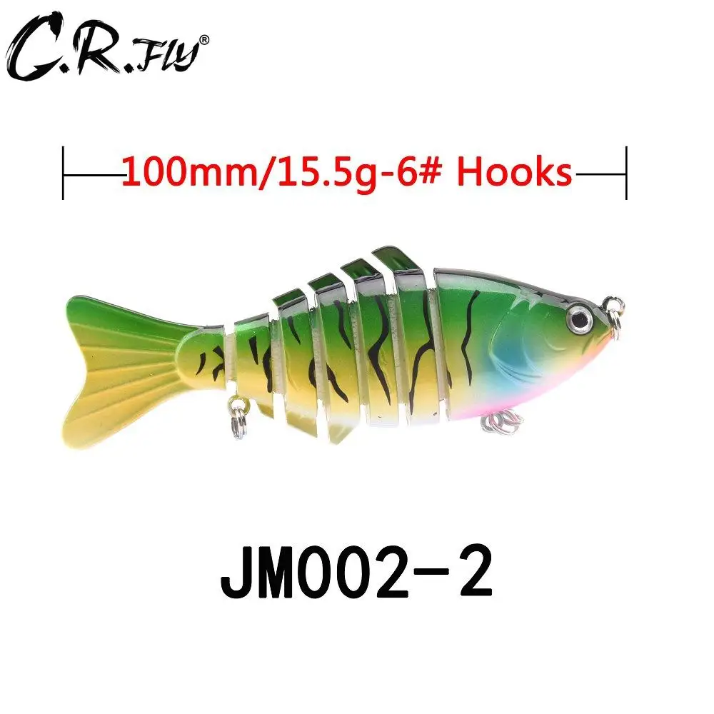 

1PC 6 Segments Articulated Fishing Lure Minnow Swim Baits 10cm/15.5g Artificial Sinking Lifelike Hard Bait 3D Eye Pike Wobblers