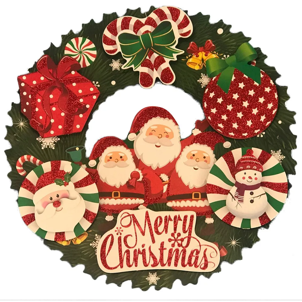 

KAKUDER wall sticker Merry Christmas Garland festival Wall stickers Home Decors Room Decoration vinilo decorativo pegatinas 2020