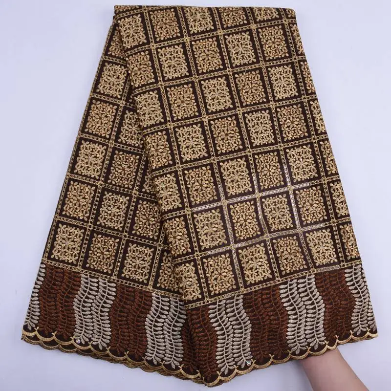 

Swiss Cotton Lace Fabric High Quality African Lace Fabric Embroidery Nigerian Voile Lace Fabric For Wedding Daily Clothes S1740