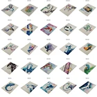 Коврик с изображением животных, коврик для стола в мультяшном стиле, 45x45, разноцветные подставки с чернильным рисунком, коврик для стола в виде слона, салфетки из асуки