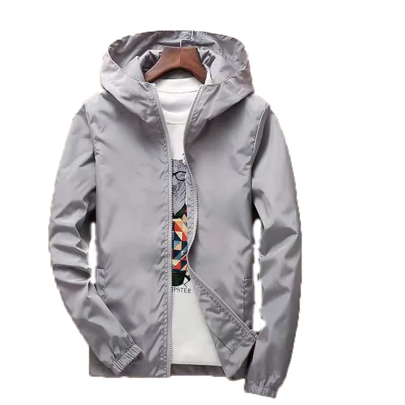 

Lente/Zomer 2020 Nieuwe Jonge Mannen Print Casual Mode Jas Rits Hooded Baseball Pilot Outdoor Wandelen Windscherm Jas