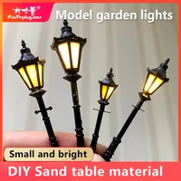 3pcs model lights ho n o scale 3v lamppost lamps model garden street park lamps trains railway park layout without power source