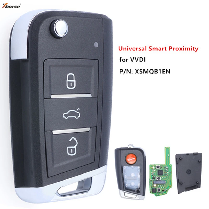 Xhorse Universan умный бесконтактный ключ 3 кнопки MQB тип для VVDI инструмент мини VVDI2 PN: