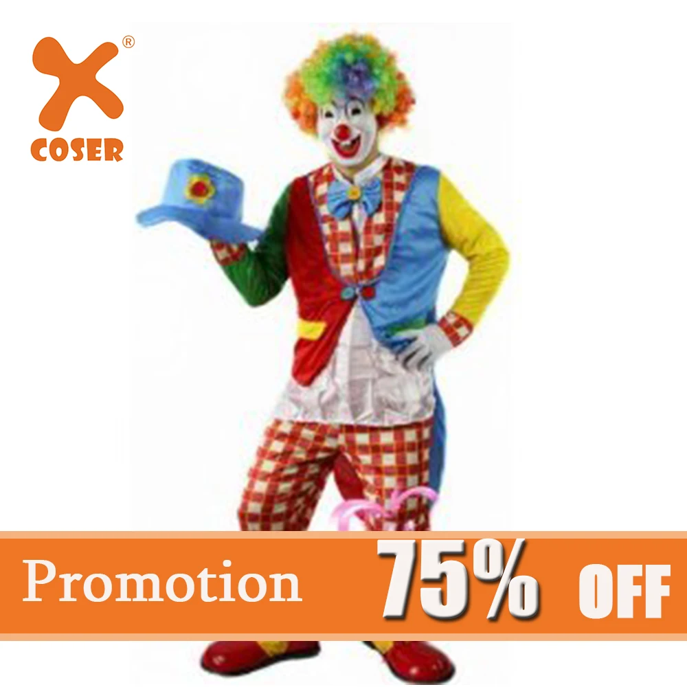 Xcoser Promotion Clown Costume Cosplay Halloween Party Dress Free Shipping |