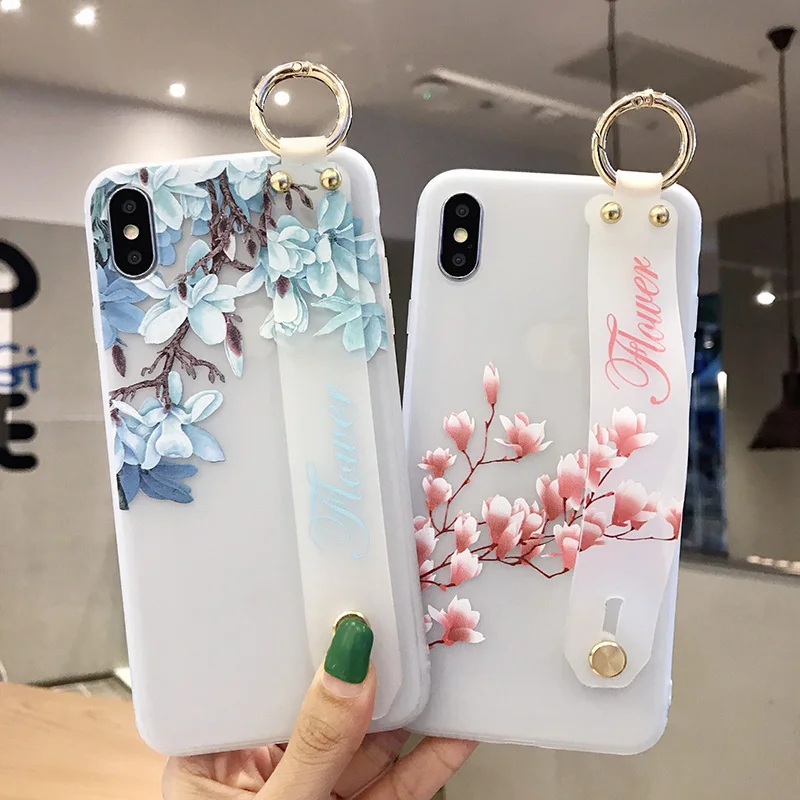 Мягкий чехол из ТПУ с ремешком на запястье для huawei mate 20 pro Nova 5 Pro 5i P20 Lite 2019