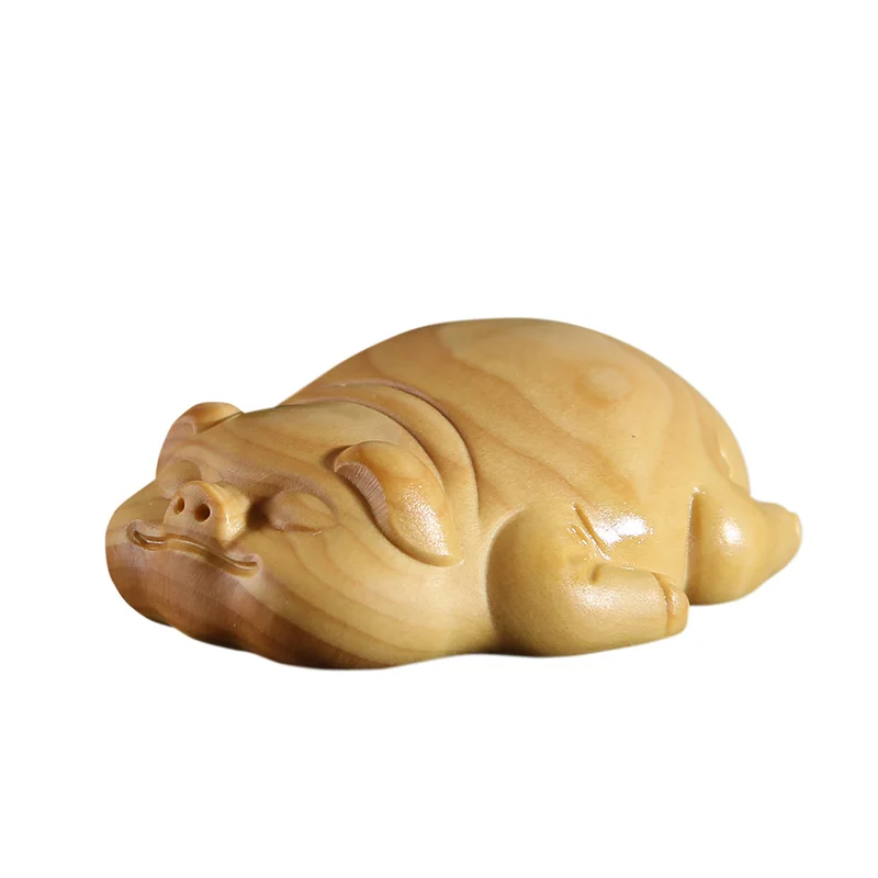 Статуя счастливых денег свинка Милая сильная Статуэтка деревянная украшение для