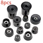 8 шт., черные резиновые защитные накладки на ножки для пола, противоскользящие накладки на ножки стула, накладки на дно шкафа, аксессуары для мебели