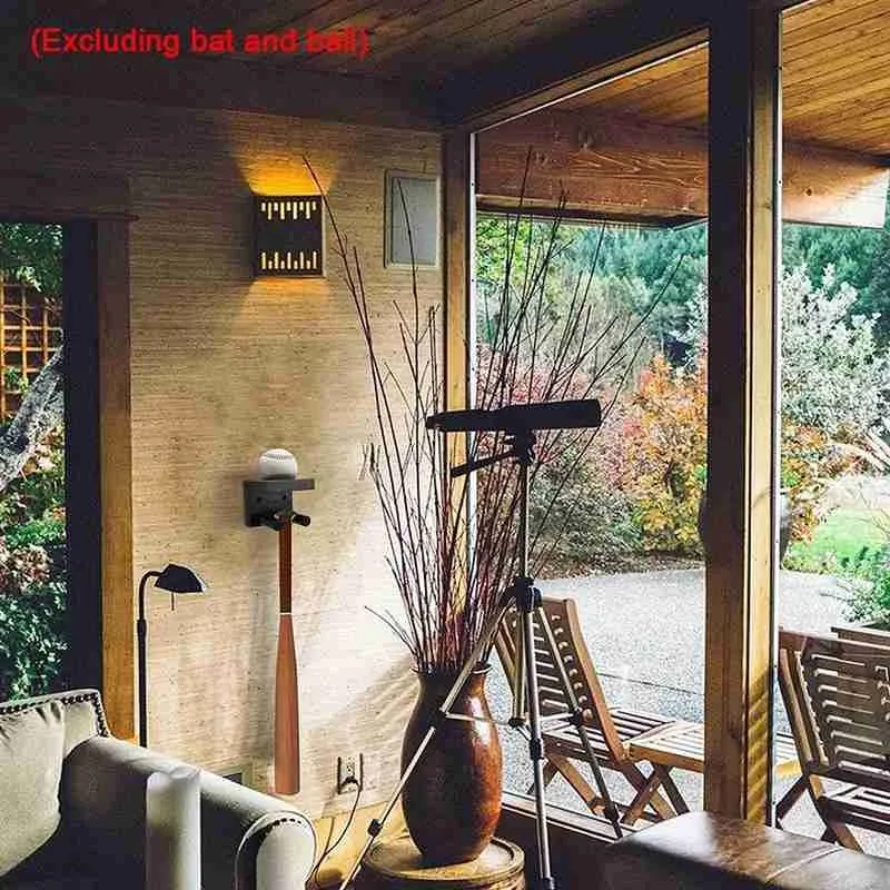 Деревянный настенный держатель для бейсбольной биты портативный Софтбола