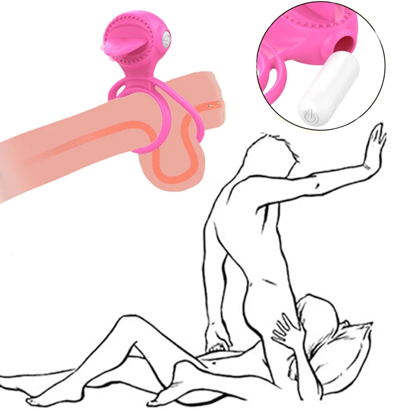 Секс игрушки вибраторы для клитора женщин Стимулятор двойное кольцо мужской