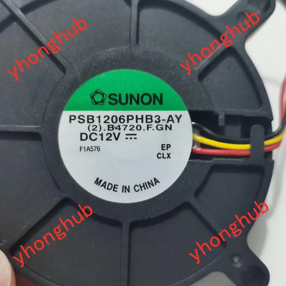 SUNON PSB1206PHB3 AY (2).B4720.F.GN AC/DC 12V 3 провода Сервер вентилятор охлаждения|blower fan|12v dc blower