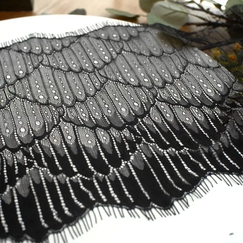 Изысканные Белые ресницы 3 метра кружевные аксессуары Ручная работа шарф шаль |