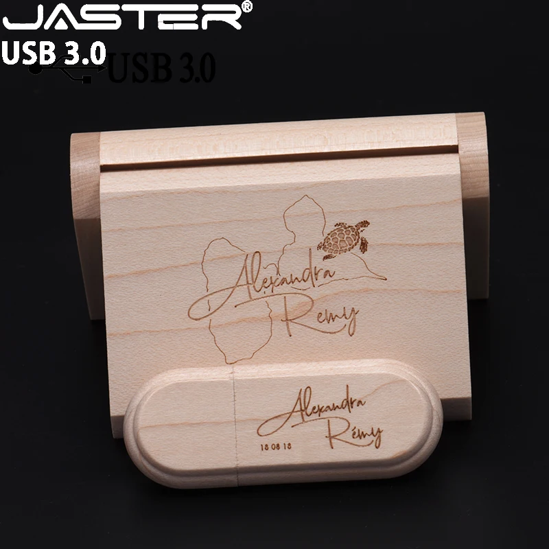 JASTER USB 3 0 высокоскоростной логотип клиента деревянный флеш-накопитель Кленовая